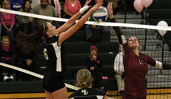 Block Party Leads Wilmington Volleyball to 3-1 CACC Victory at Chestnut Hill
