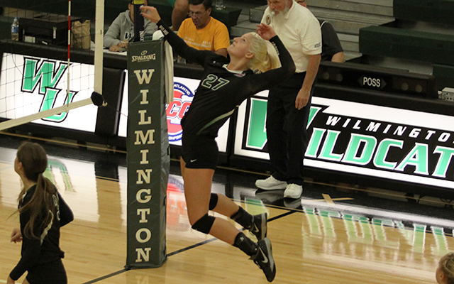 Wilmington Volleyball Begins 2015 CACC Schedule with Tough 3-0 Sweep over USciences