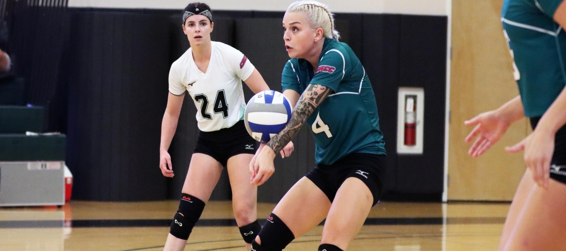 Photo of Mandy Behiels against Virginia State who collected her 1,000th career dig on Saturday. Copyright 2021; Wilmington University. All rights reserved. Photo by Dan Lauletta