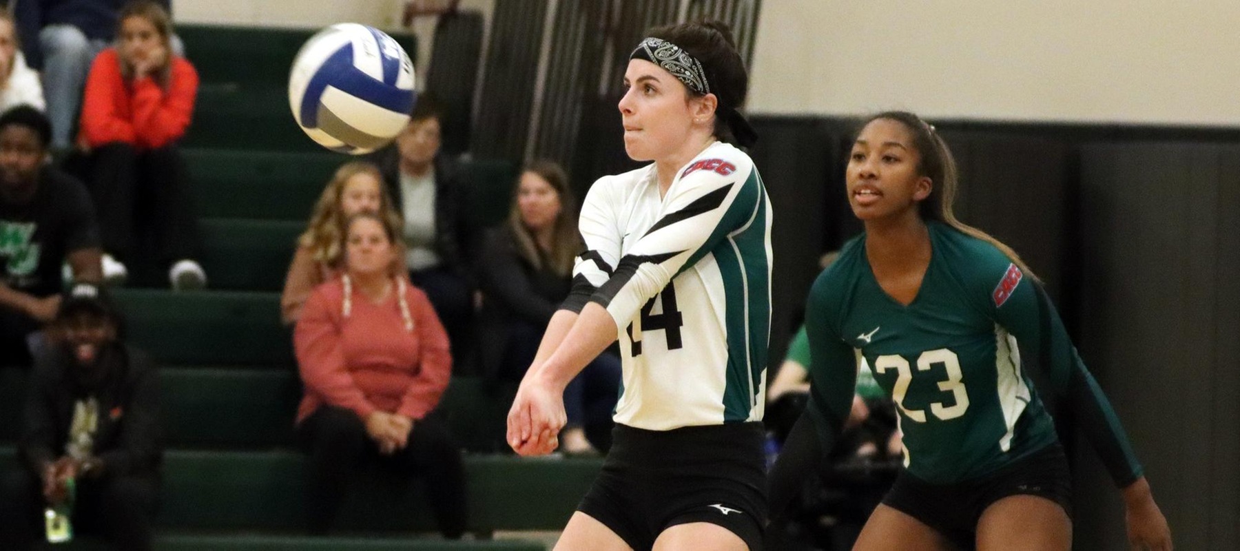 File photo of Ally Collins who had 31 digs at Caldwell. Copyright 2022; Wilmington University. All rights reserved. Photo by Dan Lauletta. October 27, 2022 vs. Goldey-Beacom.